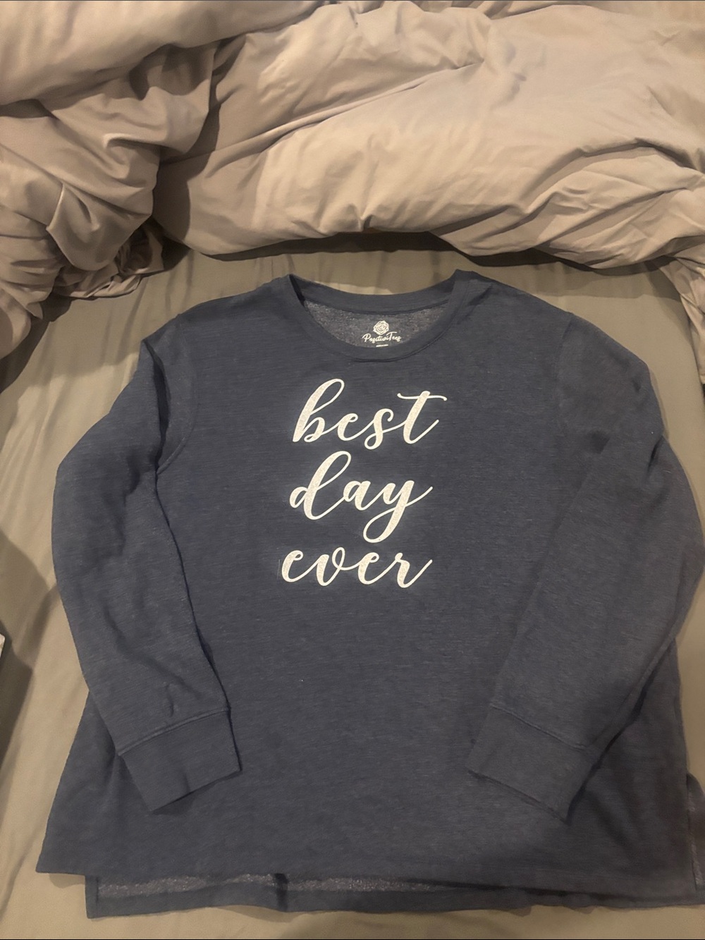 Women's Navy 'Best Day Ever' Crewneck Sweater